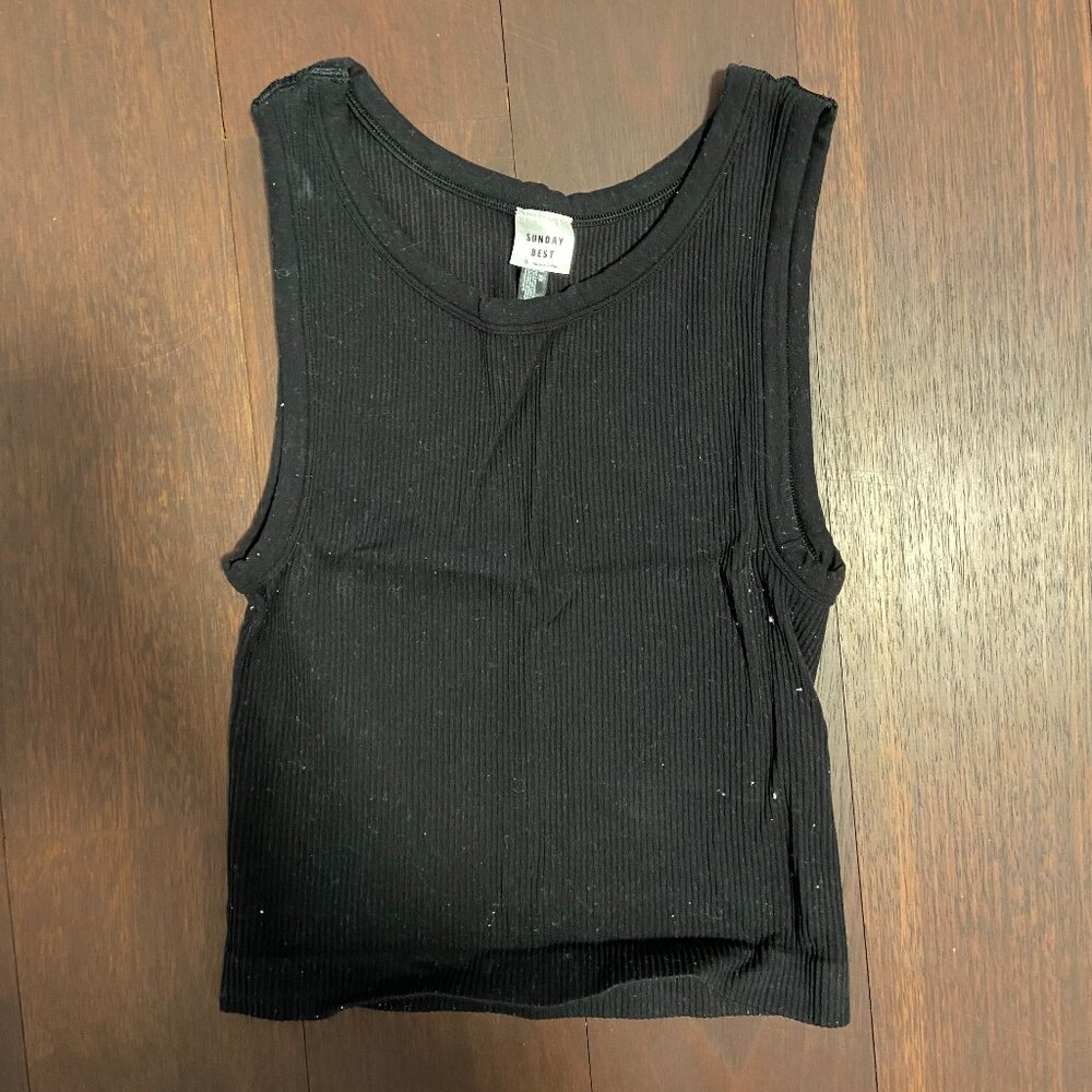 Sunday Best Black Tank Top (size S)